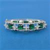 Cubic Zirconia Moti Kada With Rhodium Plating
