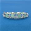 Cubic Zirconia Moti Kada With Rhodium Plating