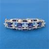 Cubic Zirconia Moti Kada With Rhodium Plating