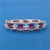Cubic Zirconia Moti Kada With Rhodium Plating