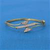 Cubic Zirconia Openable Kada With Mehndi 2 Tone Rhodium Plating