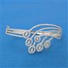 Cubic Zirconia Openable Kada With Mehndi 2 Tone Rhodium Plating