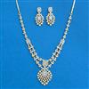 Cz Classic Necklace With 2 Tone Rhodium Plating