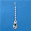 Cubic Zirconia Classic Tikka With Rhodium Plating