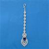 Cubic Zirconia Classic Tikka With Rhodium Plating
