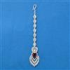Cubic Zirconia Classic Tikka With Rhodium Plating