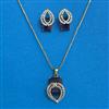 Cz Classic Pendant Set With Mehndi Plating