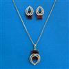 Cz Classic Pendant Set With Mehndi Plating