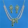 Cz Classic Necklace With 2 Tone Plating
