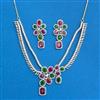 Cz Classic Necklace With 2 Tone Plating