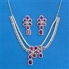 Cz Classic Necklace With 2 Tone Plating