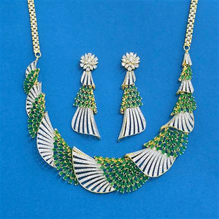 Cz Classic Necklace With 2 Tone Plating