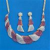Cz Classic Necklace With 2 Tone Plating