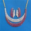 Cz Classic Necklace With 2 Tone Plating