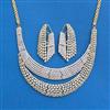 Cz Classic Necklace With 2 Tone Plating