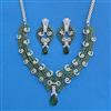 Cz Classic Necklace With Rhodium Plating