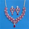 Cz Classic Necklace With Rhodium Plating
