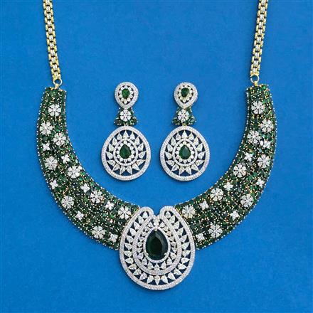 Cz Classic Necklace With 2 Tone Plating