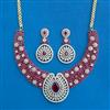 Cz Classic Necklace With 2 Tone Plating