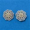 Cubic Zirconia Tops With Rhodium 2 Tone Plating