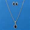 American Diamond Classic Pendant Set With 2 Tone Plating