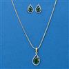 American Diamond Classic Pendant Set With 2 Tone Plating