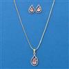 American Diamond Classic Pendant Set With 2 Tone Plating