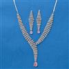 Cubic Zirconia Classic Necklace With Rhodium Plating