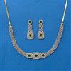 Cubic Zirconia Classic Necklace With 2 Tone Plating
