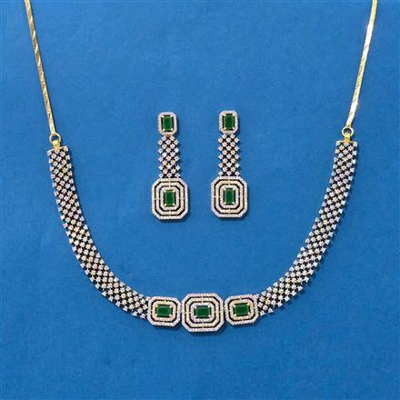 Cubic Zirconia Classic Necklace With 2 Tone Plating