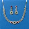 Cubic Zirconia Classic Necklace With 2 Tone Plating