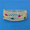 Cubic Zirconia Openable Kada With 2 Tone Plating