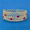 Cubic Zirconia Openable Kada With 2 Tone Plating