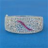 Cubic Zirconia Openable Kada With Rhodium Plating