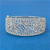 Cubic Zirconia Openable Kada With Rhodium Plating