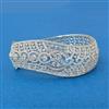 Cubic Zirconia Openable Kada With Rhodium 2 Tone Plating