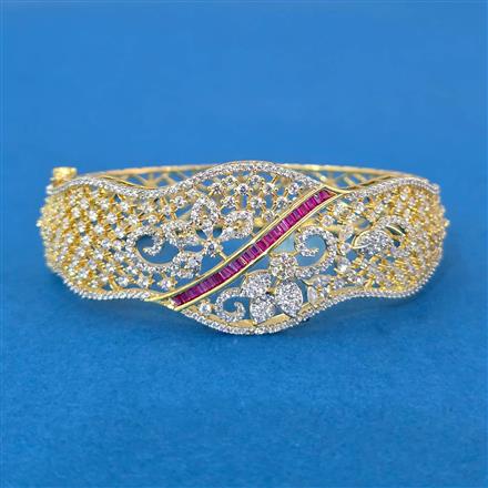 Cubic Zirconia Classic Kada With 2 Tone Plating