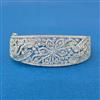 Cubic Zirconia Openable Kada With Rhodium 2 Tone Plating
