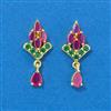 Cubic Zirconia Delicate Earring With Gold Plating