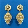 Cubic Zirconia Moti Earring With Gold Plating