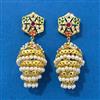 Cubic Zirconia Moti Earring With Gold Plating