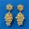 Cubic Zirconia Moti Earring With Gold Plating