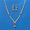 Cubic Zirconia Delicate Necklace With 2 Tone Plating