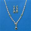 Cubic Zirconia Delicate Necklace With 2 Tone Plating