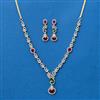 Cubic Zirconia Delicate Necklace With 2 Tone Plating