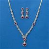 Cubic Zirconia Delicate Necklace With 2 Tone Plating