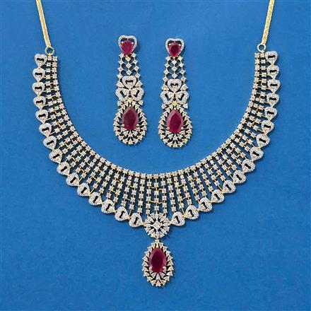 Cubic Zirconia Classic Necklace With 2 Tone Plating