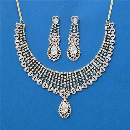 Cubic Zirconia Classic Necklace With 2 Tone Plating