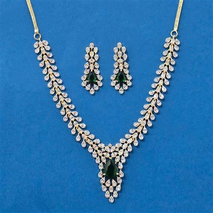 Cubic Zirconia Classic Necklace With 2 Tone Plating