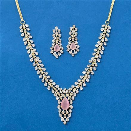 Cubic Zirconia Classic Necklace With 2 Tone Plating
